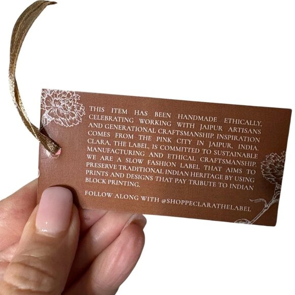 NWT Clara The Label Ruffle Sleeve Lined Gold Thread Trim‎ Greta Dress Small - Picture 12 of 15